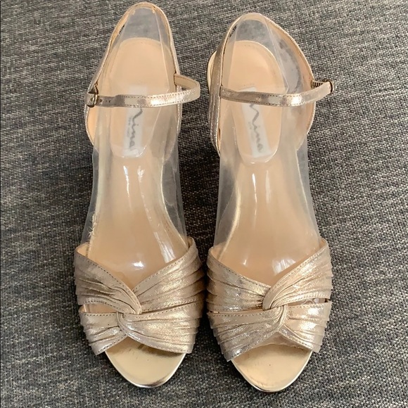 nina gold sandals